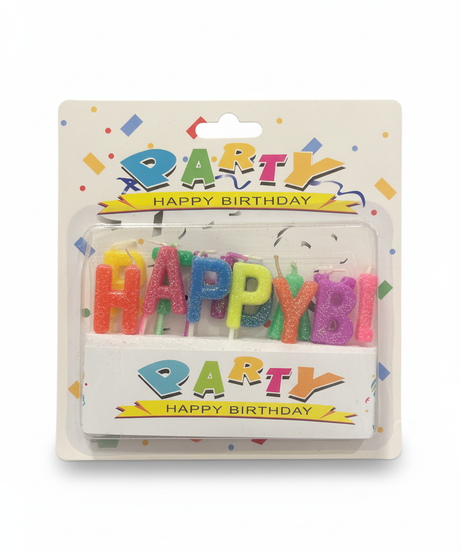 Happy Birthday Glitter Letter Candles