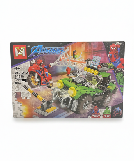 A HEROES ASSEMBLE MG1212 Chasing Building Blocks Set