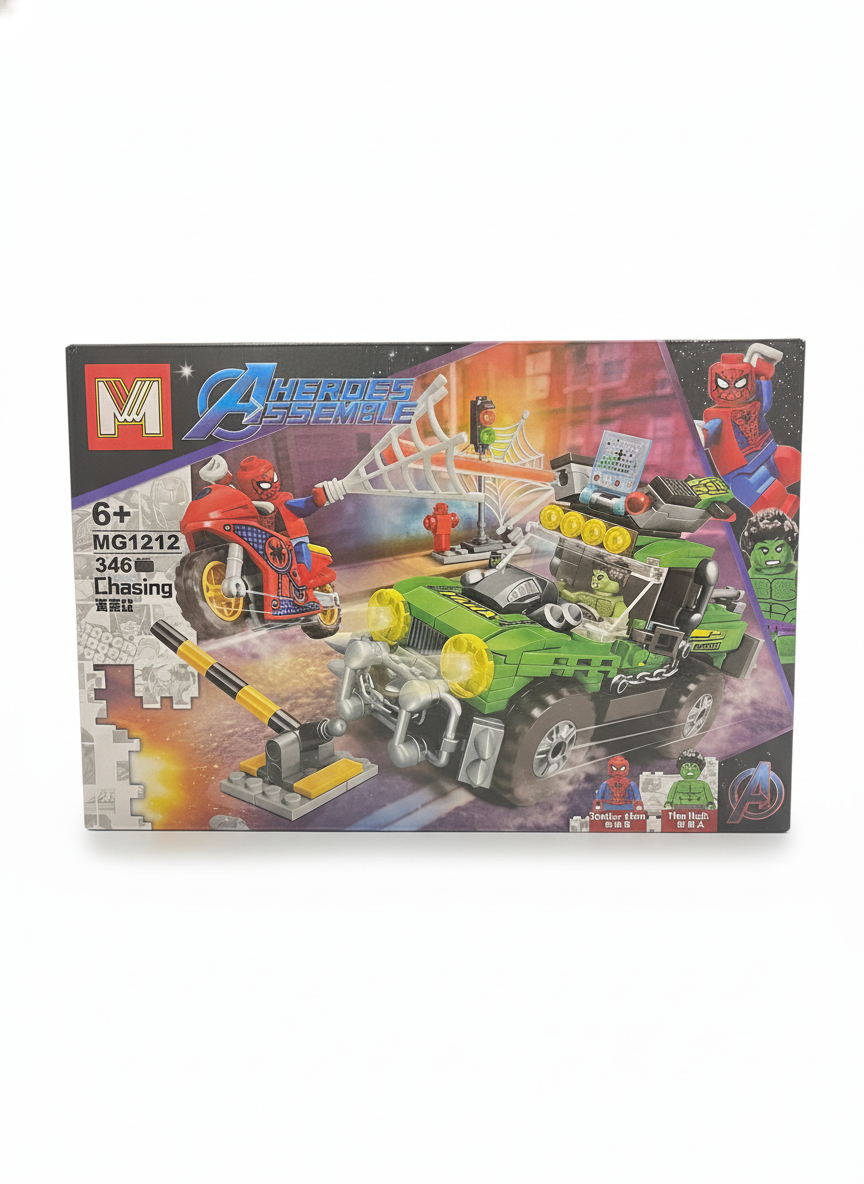 A HEROES ASSEMBLE MG1212 Chasing Building Blocks Set