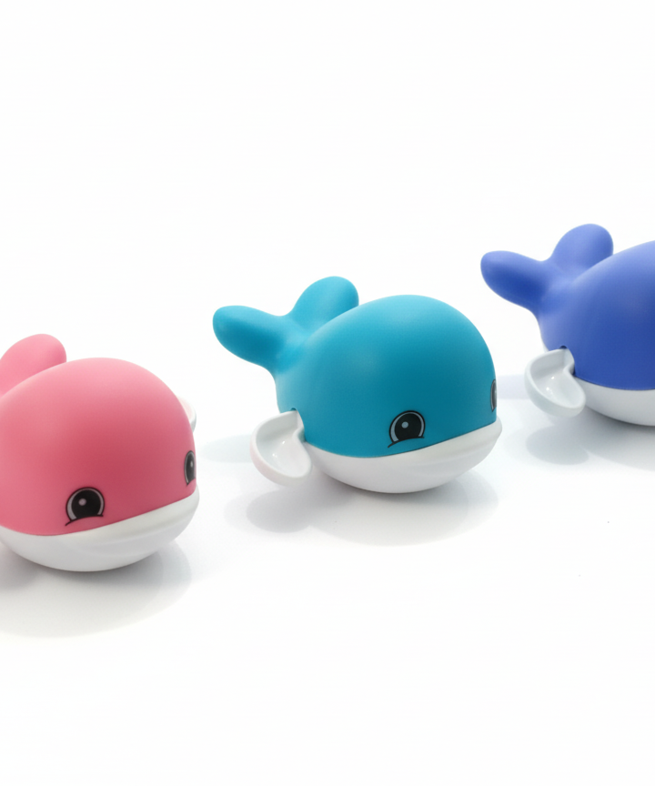 Cute Red Whale Bath Toy
