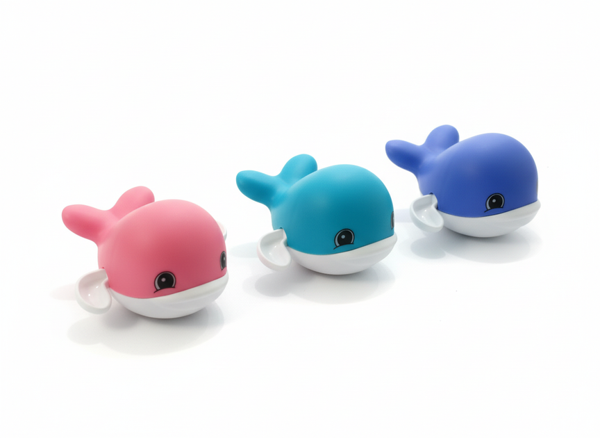 Cute Red Whale Bath Toy