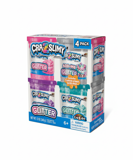 Crazy Slimy Glitter 4 Pack