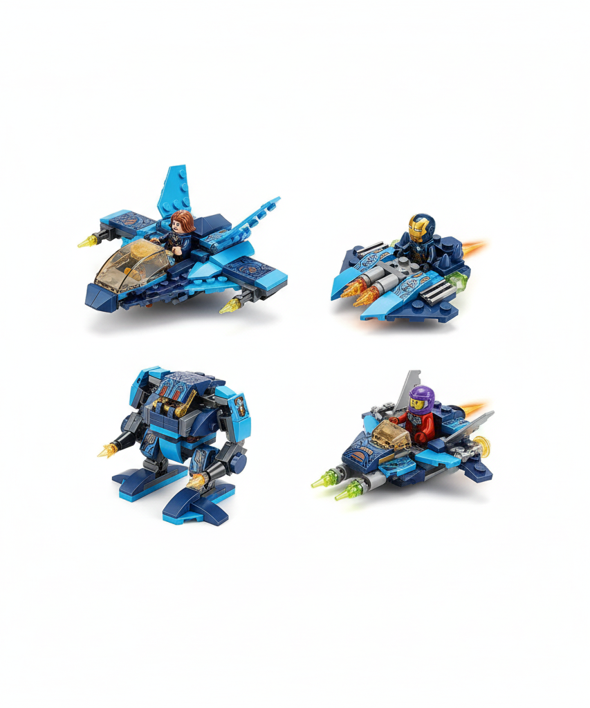OBM Vengeance AHeroes 8-in-1 Mini-Figure Building Block Collection