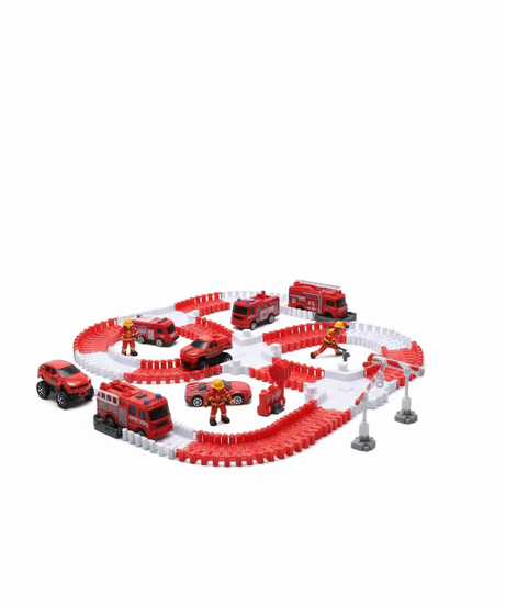 Fire Rail Car Rescue Track Variety of Modelling 119 PCS