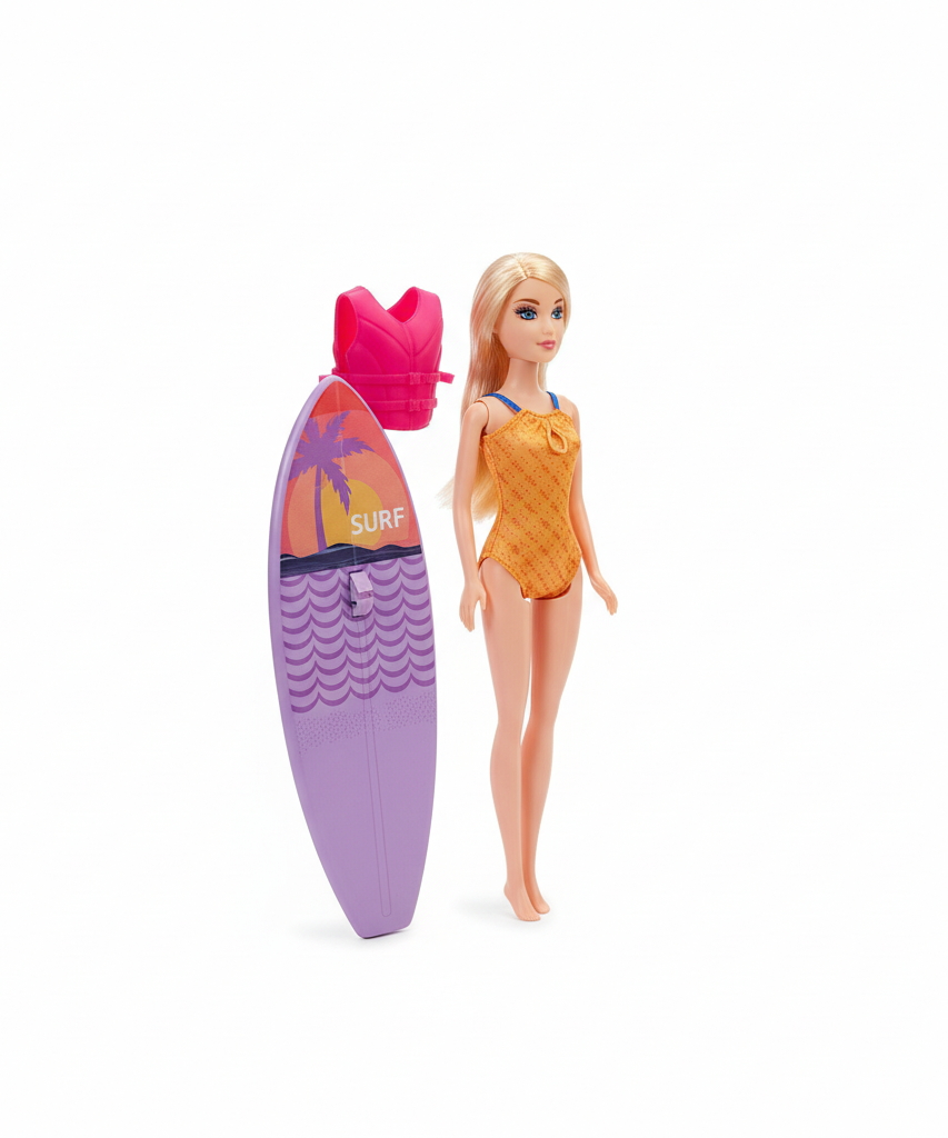 Anlily Collection Summer Time Doll with Surfboard