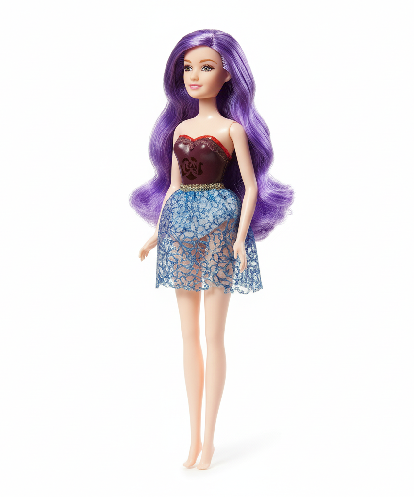 Beauty Fashion Doll with Purple Hair