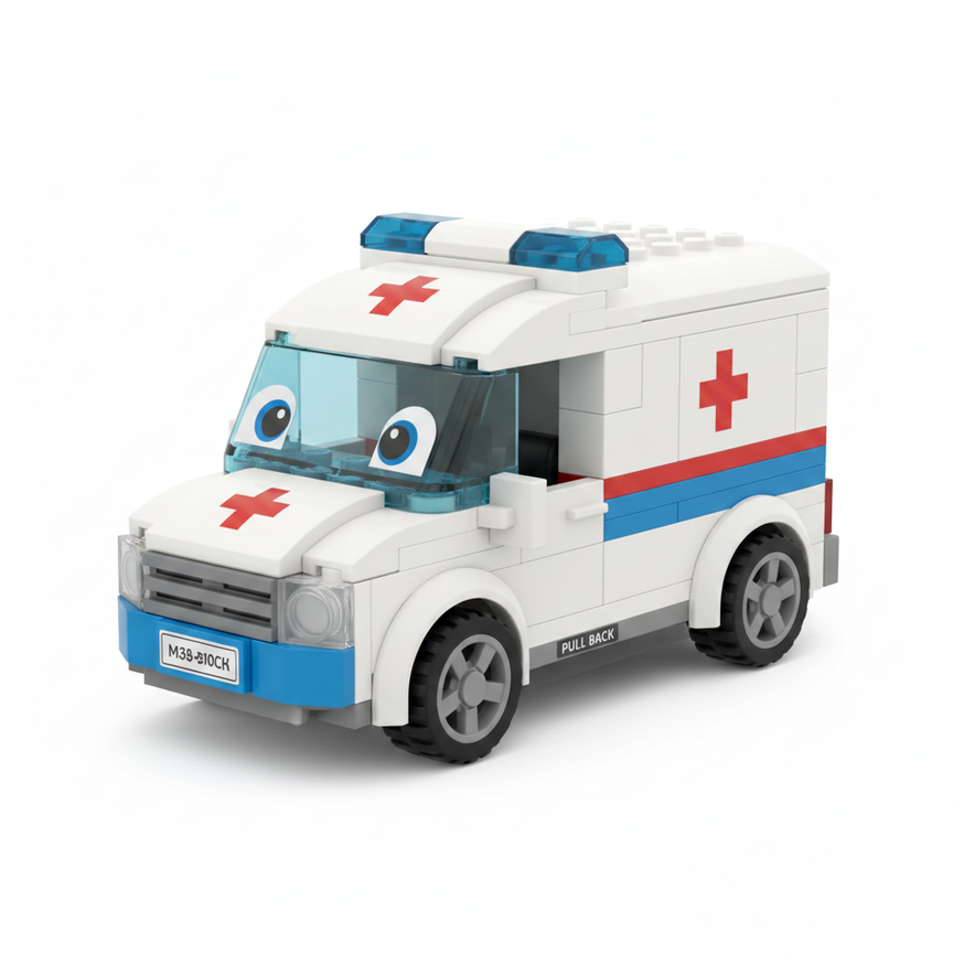 Sluban Power Bricks M38-B1072H Ambulance Building Set