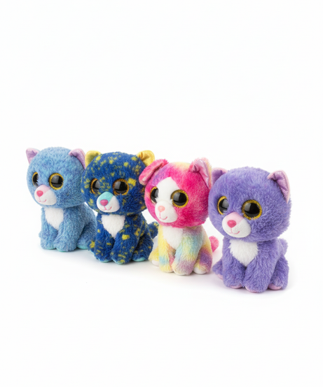 Spotted Leopard Plush with Glitter Eyes