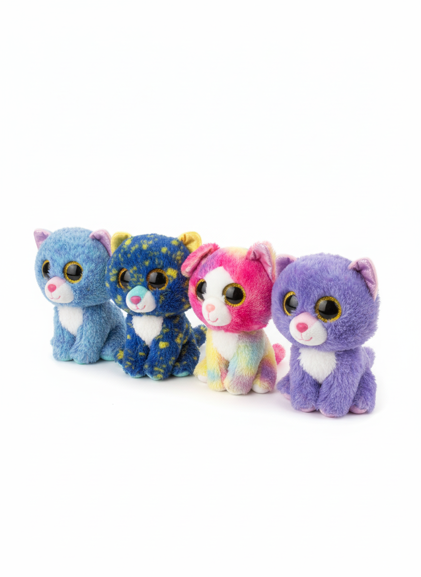 Spotted Leopard Plush with Glitter Eyes