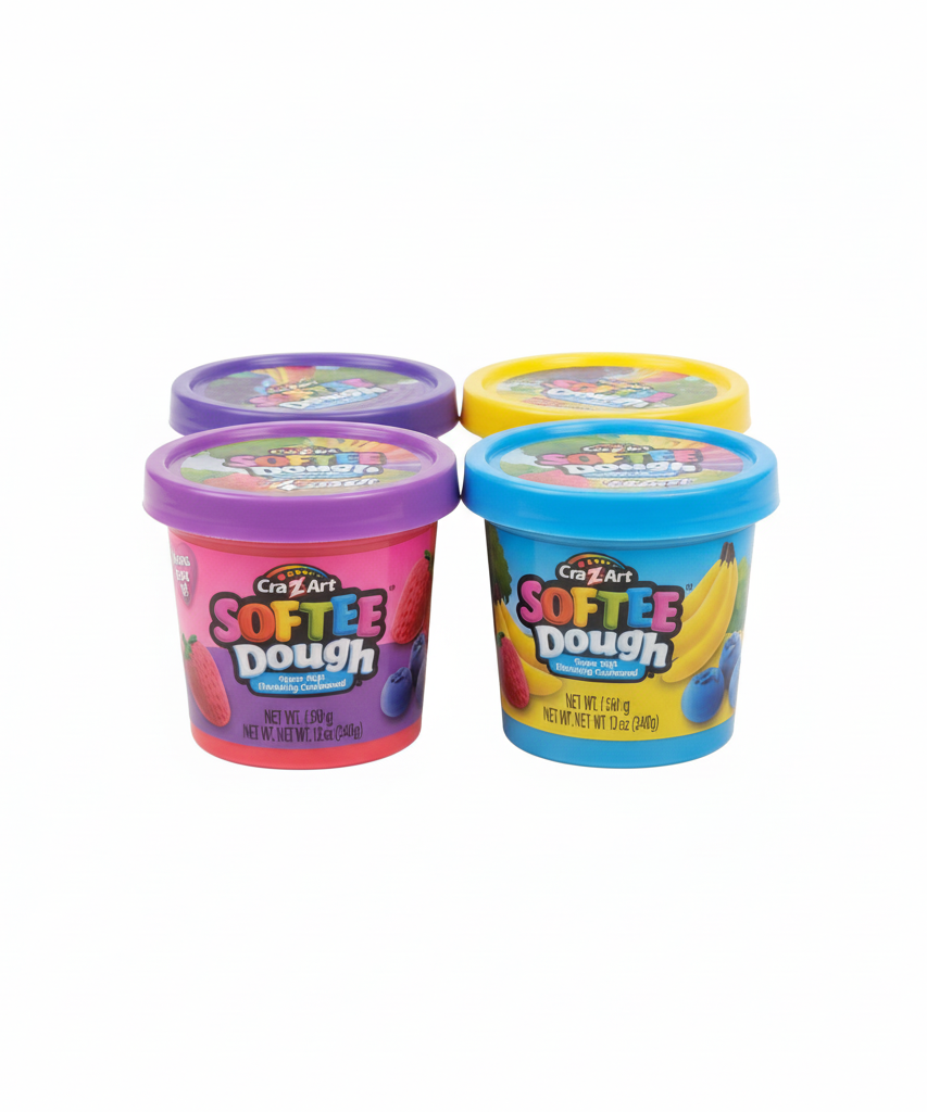 Cra-Z-Art Softee Dough Super Soft Modeling Compound 4 Pack Scented!