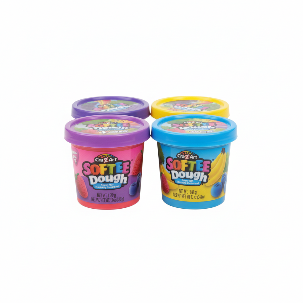 Cra-Z-Art Softee Dough Super Soft Modeling Compound 4 Pack Scented!