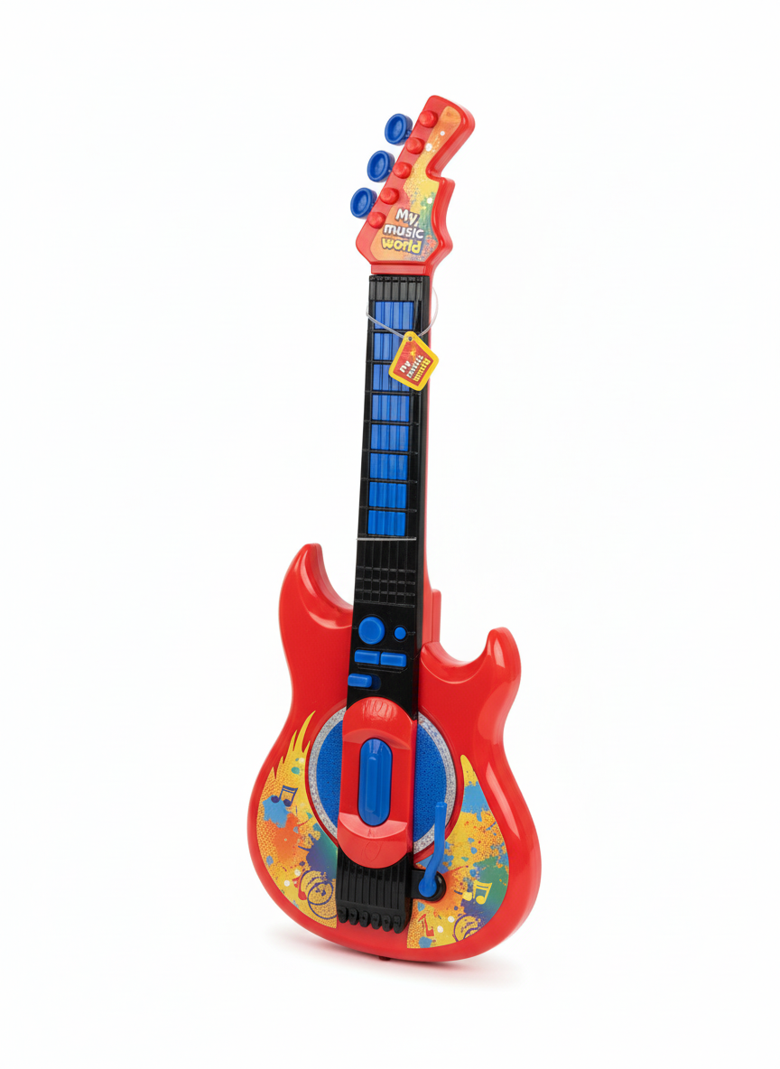 My Music World Brilliant Red Guitar