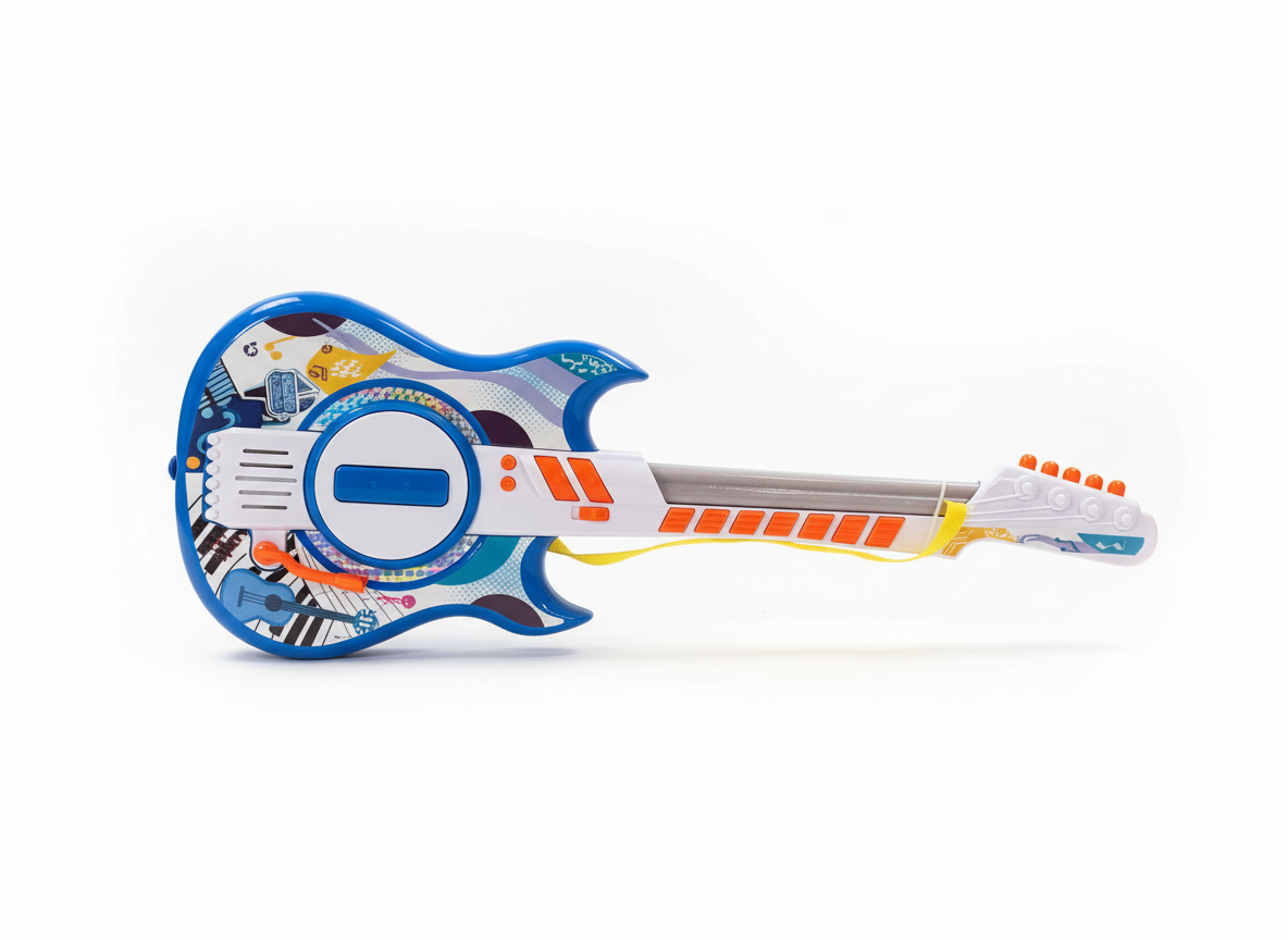 My Music World Brilliant White Guitar