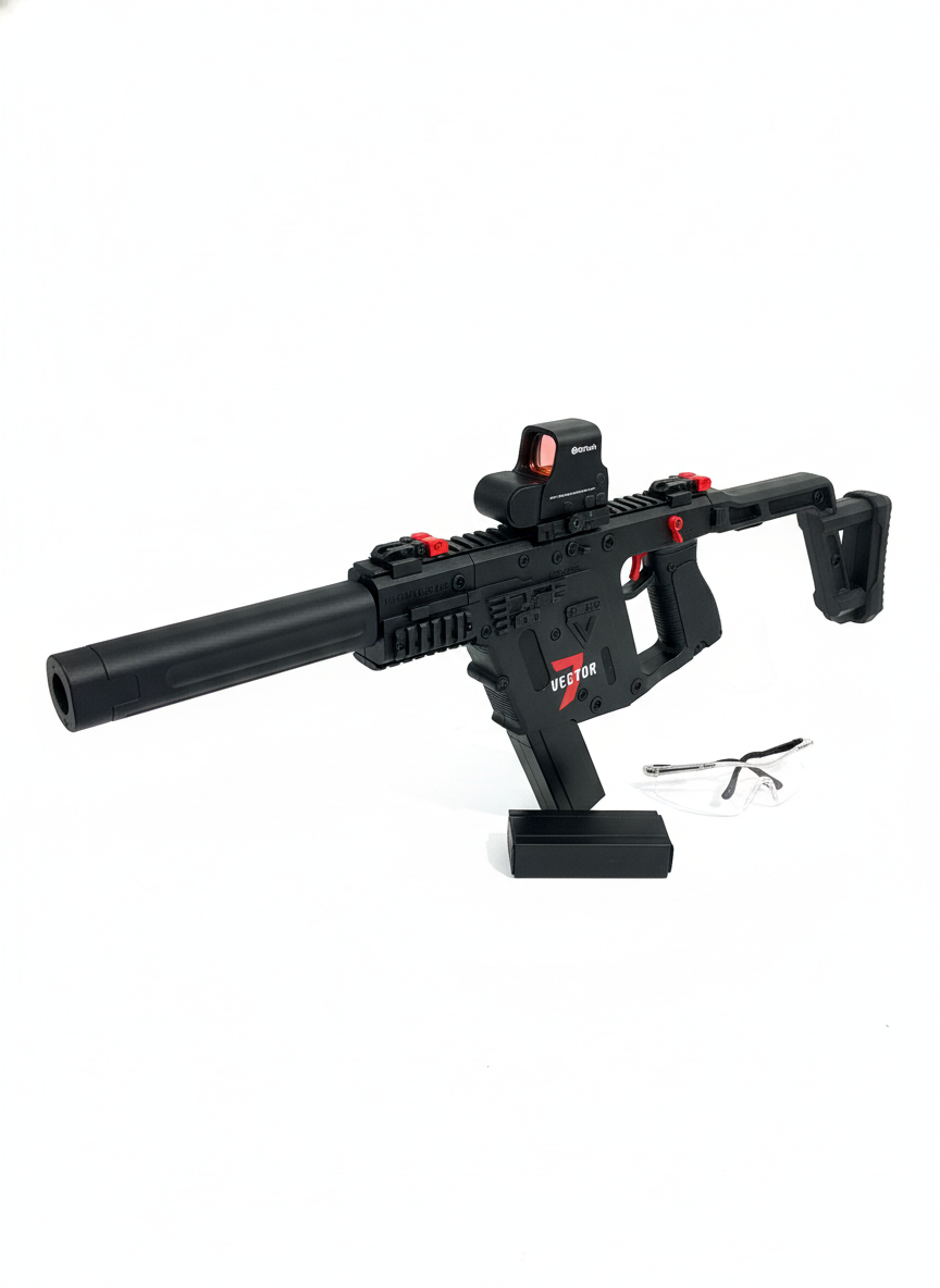 KRISS Vector Style Gel Blaster with Red Dot Sight Orbeez Gun