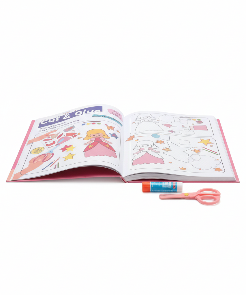 Cut & Glue Activity Book for Girls