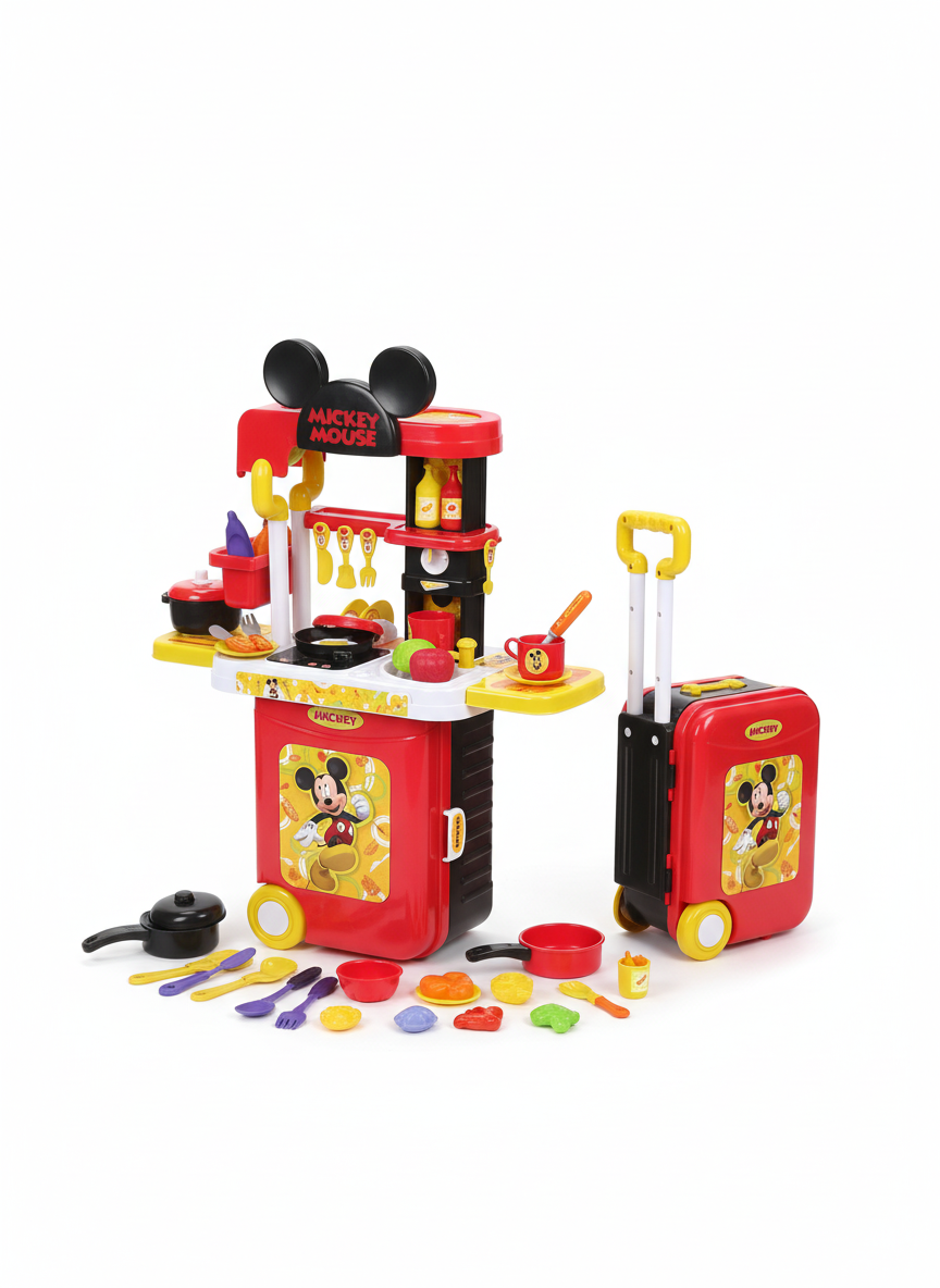 Mickey Mouse  3 In 1 Kitchen Travel Play Set