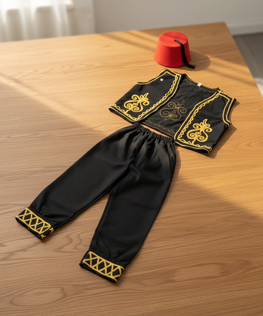 Children's Traditional Fez and Vest Costume Set