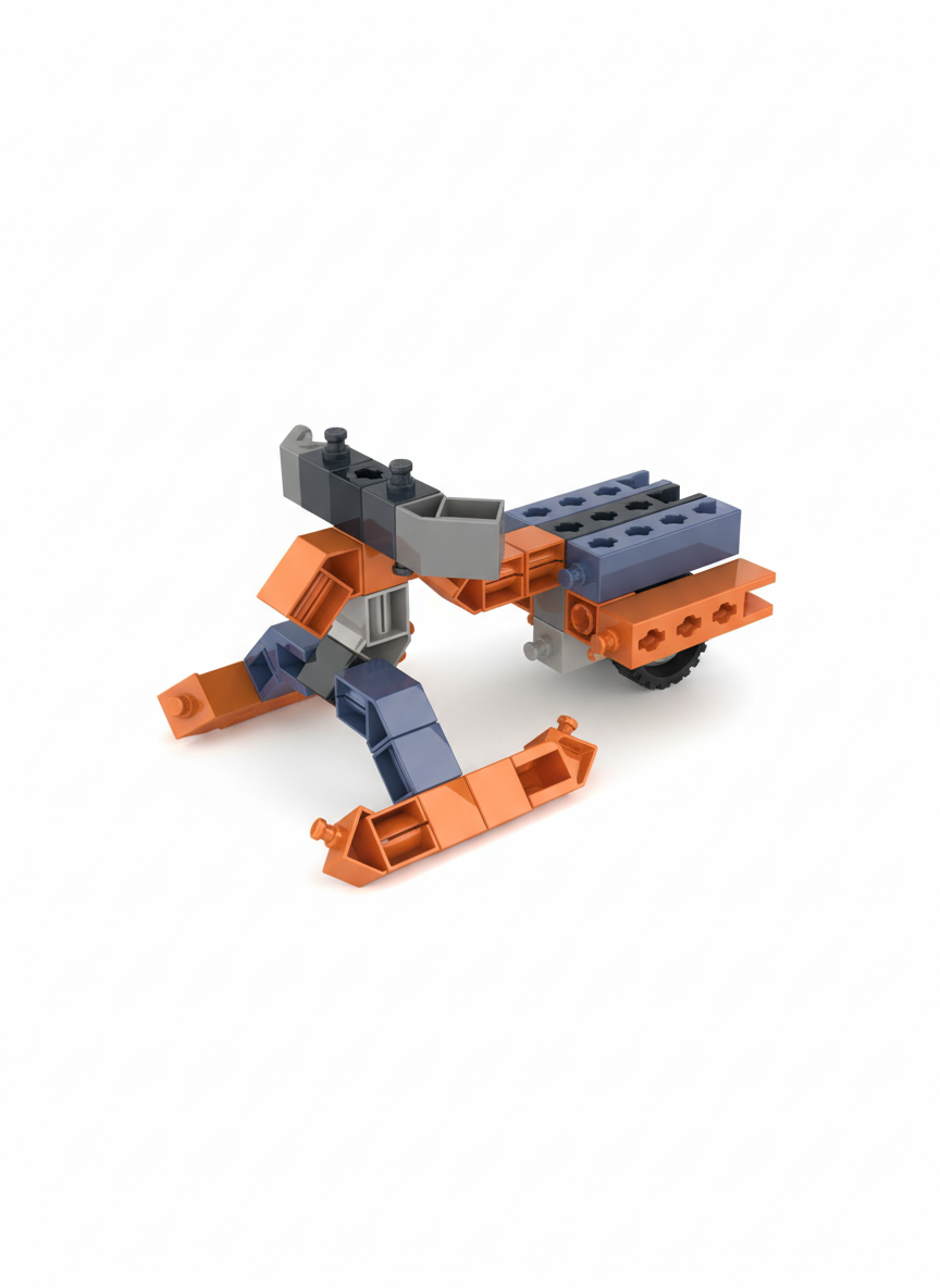 Engino Play To Invent Snowmobile Snap Fit System