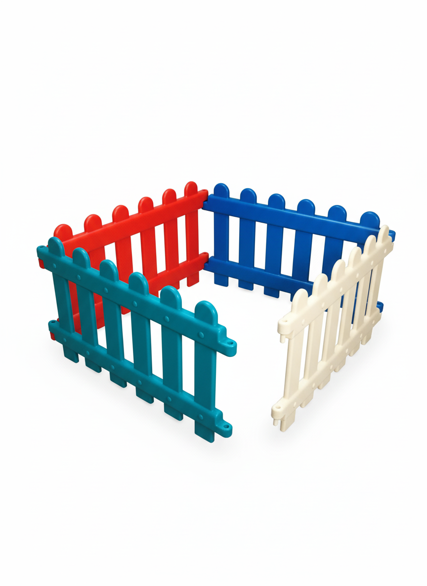 Modular Colorful Play Fence Set