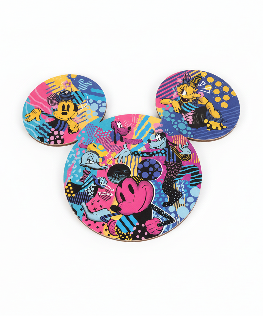 Disney Mickey Mouse Trefl Wood Craft ORIGIN Wooden Shaped Puzzle 500+5