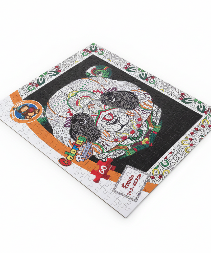 Fluffy Bear. Coloring Puzzle - Panda (60 Pieces)