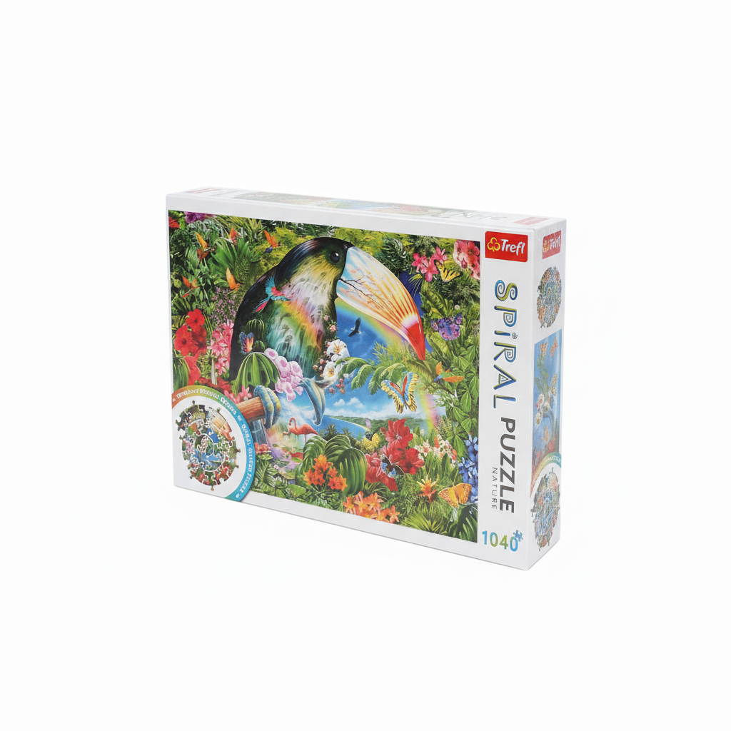 Trefl Spiral Puzzle Nature - Toucan & Rainforest, 1040 Pieces