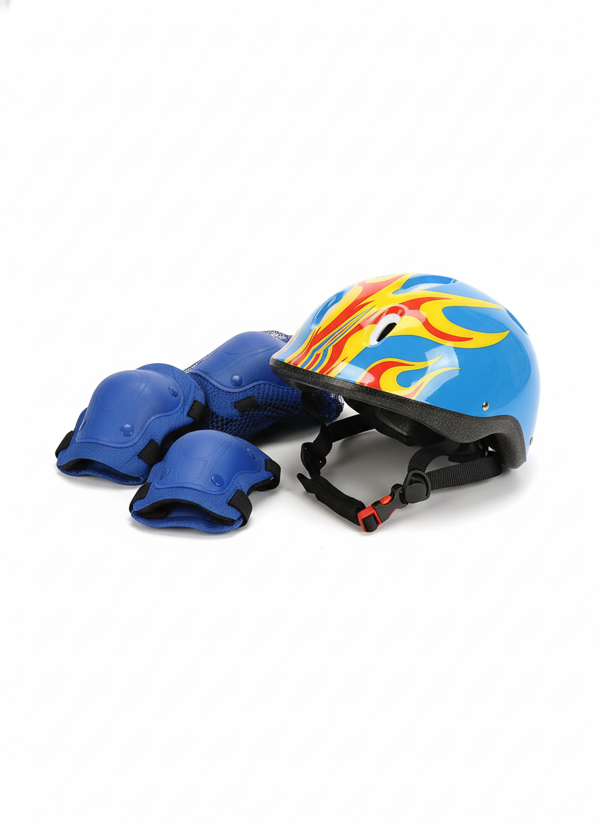 Helmet With Feet And Hand Protection-Blue