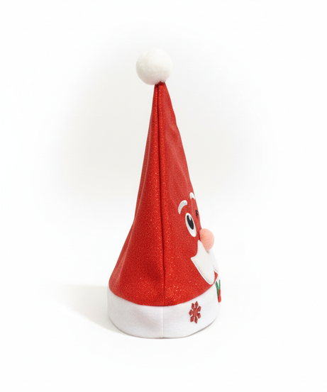Winking Santa Face Christmas Hat