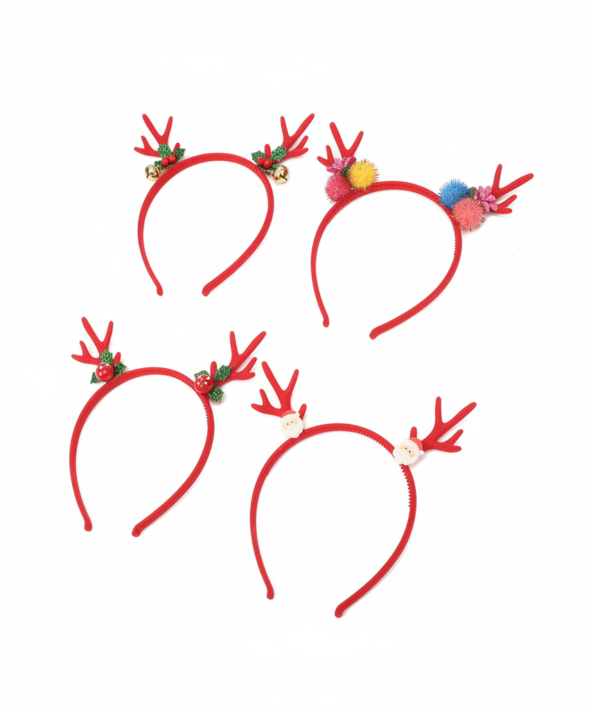 Assorted Christmas Reindeer Antler Headband - 1 Pack