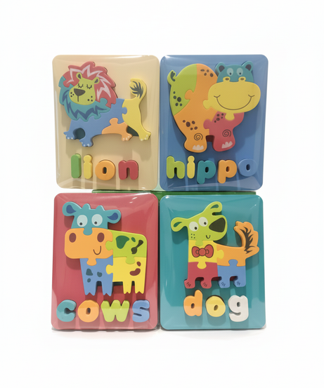 Jumbo Animal Puzzle & Word Recognition Set