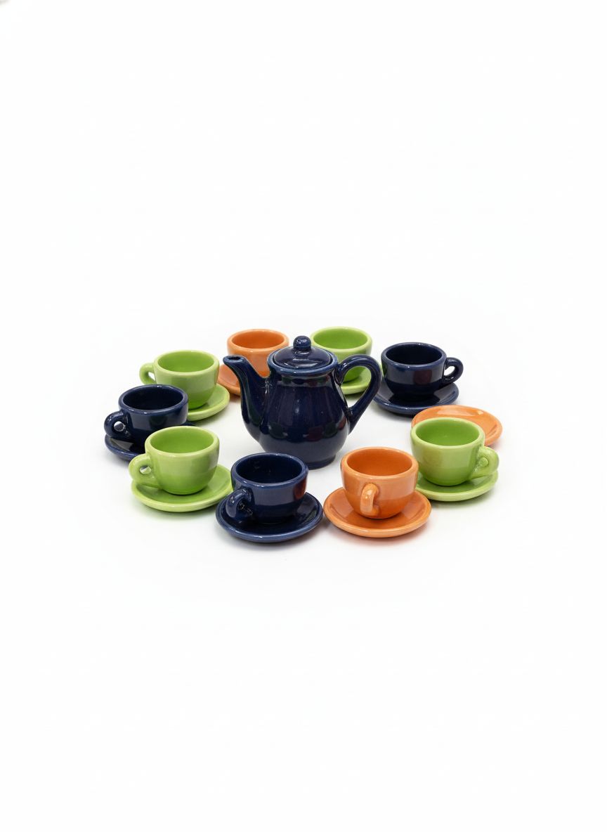 Tea Set Ceramic Lovely And Funny 13 PCS