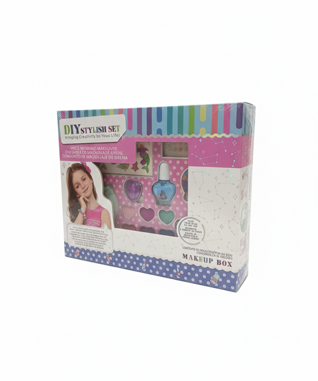 Diy Stylish Set Makeup Box (Blue)