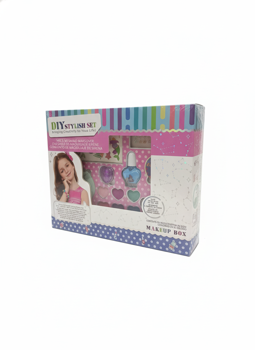 Diy Stylish Set Makeup Box (Blue)