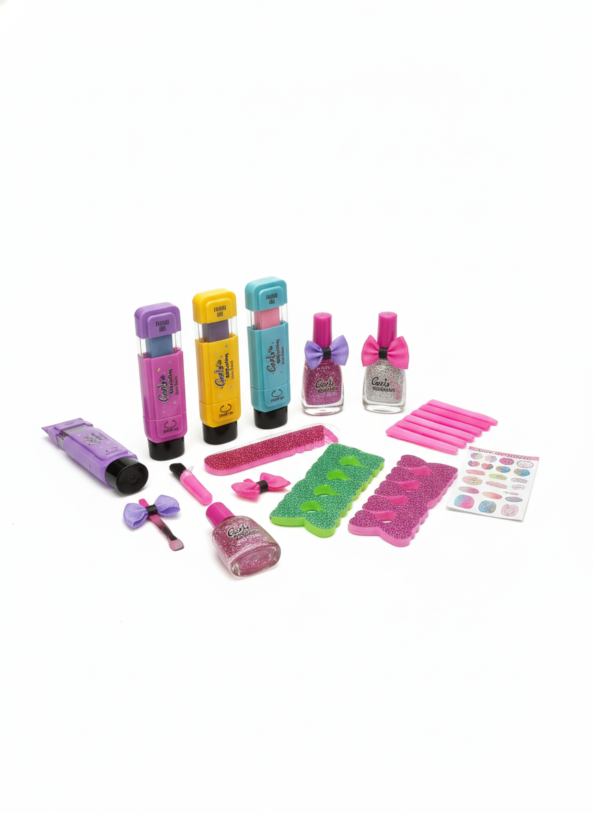 Fashion Girl Nail And Hair Combination