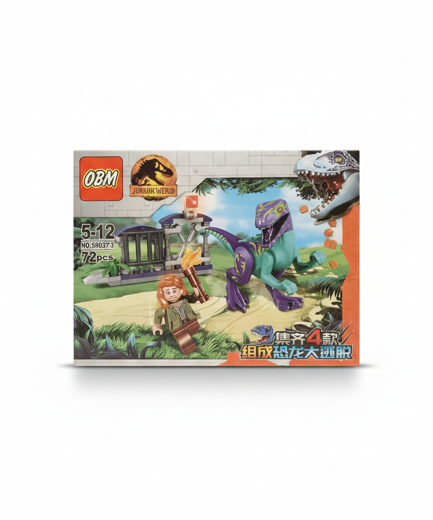 OBM JURASIK WERLD Dinosaur Escape Building Blocks Set No. 99037-3
