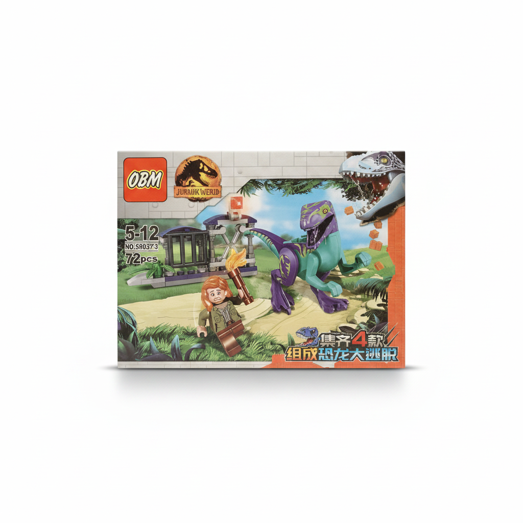 OBM JURASIK WERLD Dinosaur Escape Building Blocks Set No. 99037-3