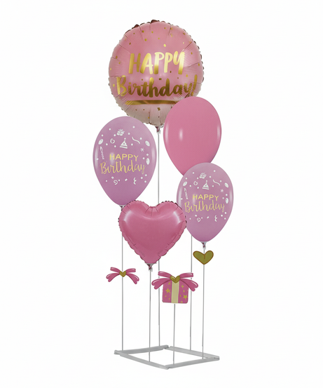 XIN DI Happy Birthday Blue Balloon Decoration Set with Stand