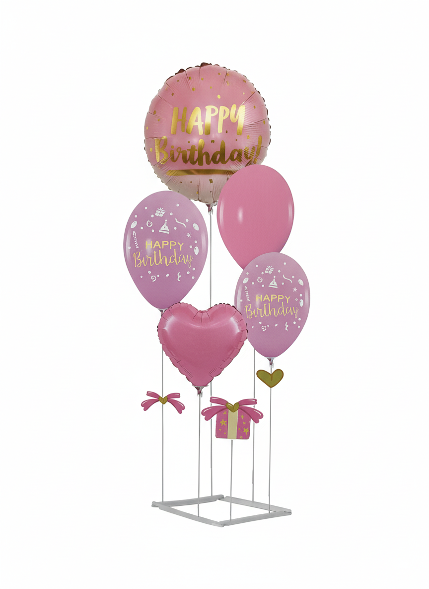 XIN DI Happy Birthday Blue Balloon Decoration Set with Stand