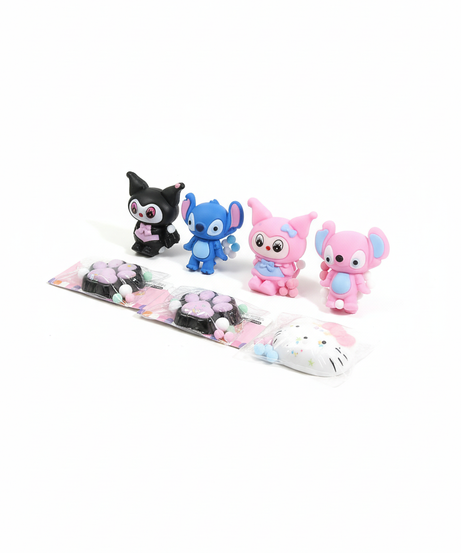 Happy Toys Kawaii Character & Paw Print Squishy Fidget Toys