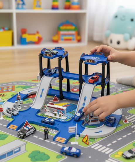 Swat Police 3D Parking Model Diy Assembling  64PCS