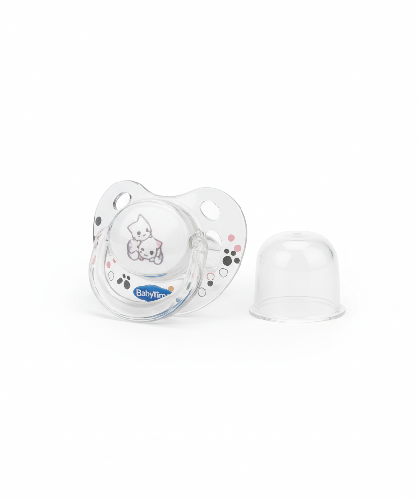 BabyTime Orthodontical Transparent Patterned Soother