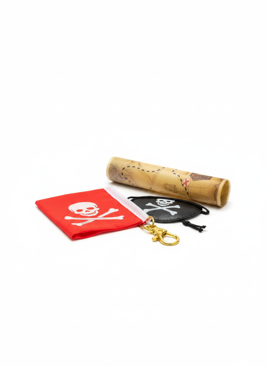 Halloween Pirate Patch Red
