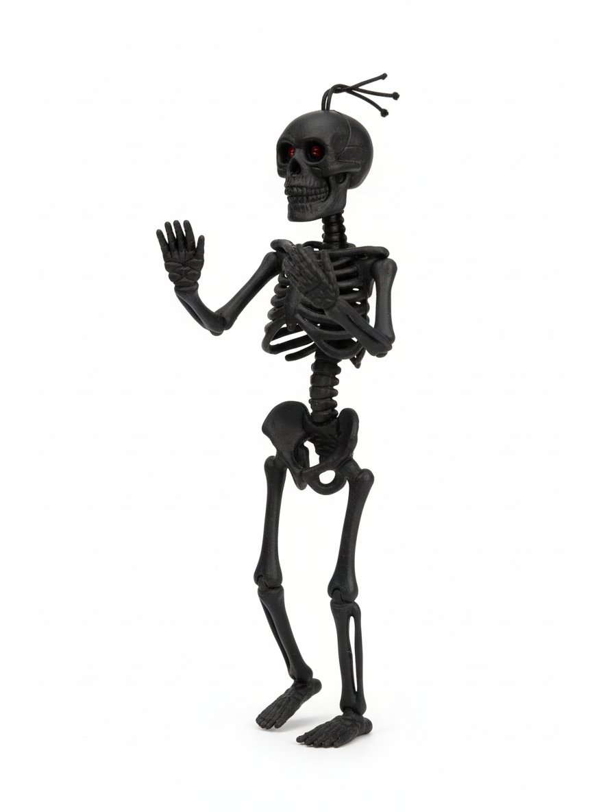 Black Silicon Skeleton