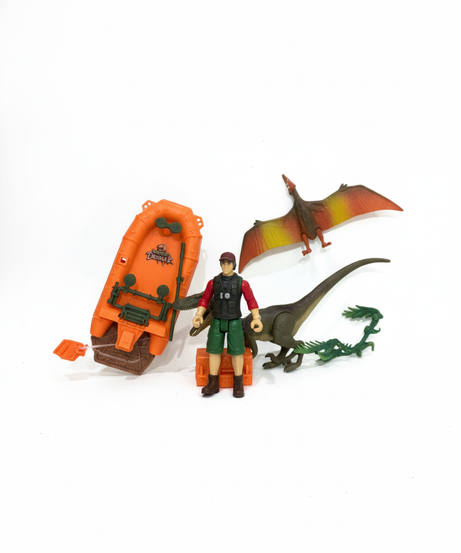 Dinosaur Park Dinosaur Play Set Orange Boat