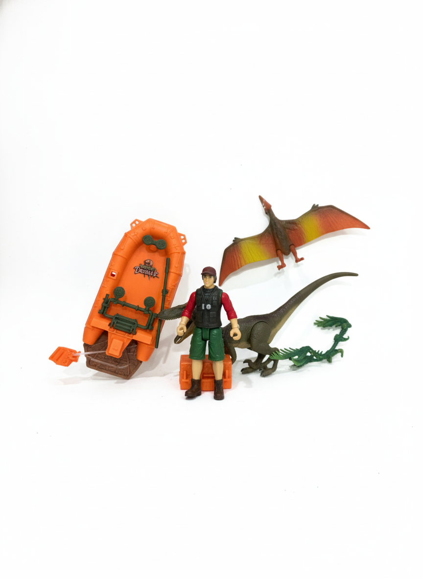 Dinosaur Park Dinosaur Play Set Orange Boat