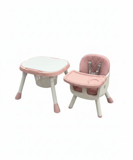 Kidilo 2-in-1 Convertible High Chair & Table Set