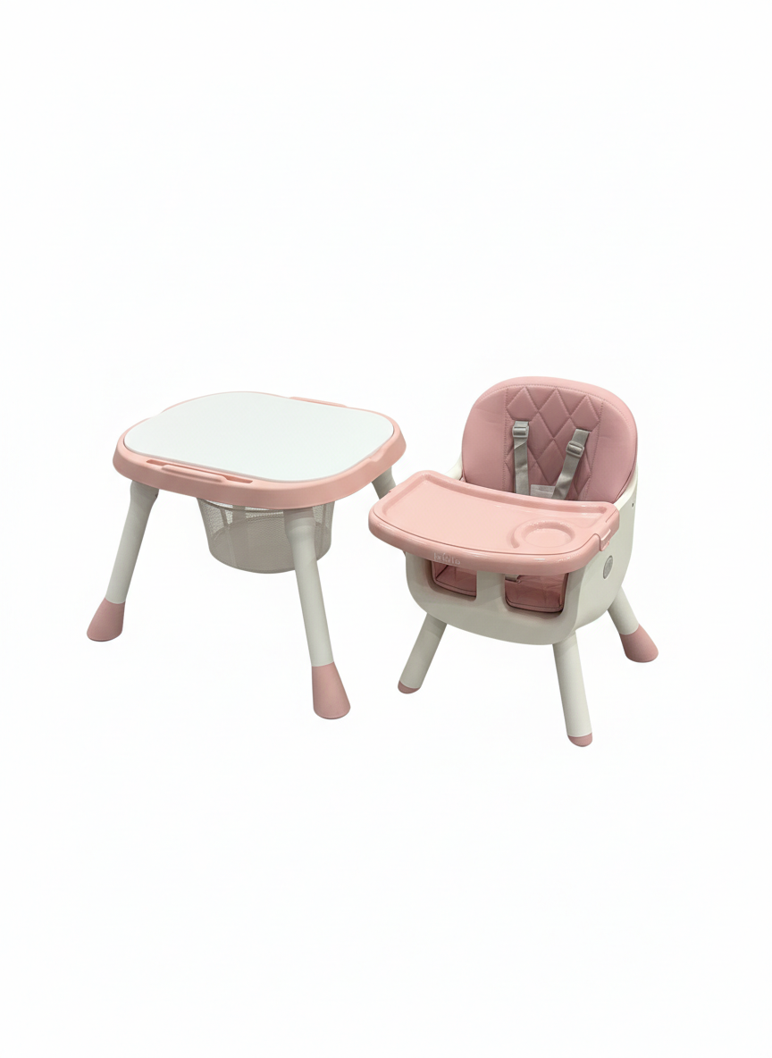 Kidilo 2-in-1 Convertible High Chair & Table Set