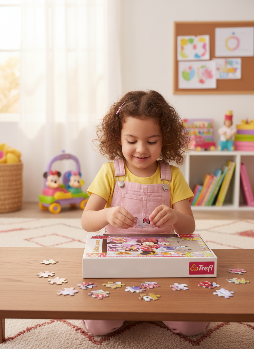 Glitter Puzzle Disney Minnie Mouse Trefl 100 PCS