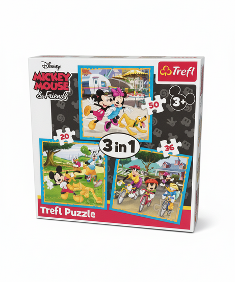Disney Mickey Mouse And Friends 3 In1 Puzzle Trefl