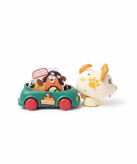 Doggy House Sound Activation Toy Fun Station Wagon Set Delicious Snacks